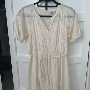 Madewell Eyelet Tassel- Tie Mini Dress